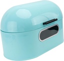 Luxshiny Sturdy Metal Bread Storage Box Food Container Window Compact Bread Box for