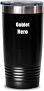 Funny Goblet Hero Tumbler Musician Gift Instrument Player Gag Insulated Cup With Lid Black 20 Oz