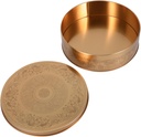 Round Tinplate Cake Pan with Lid Decorative Cookie and Candy Storage Box for Weddings Birthdays Parties Multipurpose Treat and Gift Packaging Container