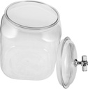 Airtight Clear Plastic Storage Jar with Lid for Kitchen Organization Large Capacity Cookie and Candy Container for Preserving Snacks and Baking Supplies