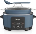 Ninja Foodi PossibleCooker PRO 8.5 Quart Multi-Cooker, with 8-in-1 Slow Cooker, Dutch Oven, Steamer & More, Glass Lid & Integrated Spoon, Nonstick, Oven Safe Pot to 500°F, Blue (MC1001)