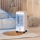 21" Evaporative Air Cooler with Ice Packs – Powerful 3-in-1 Ice Cooling Fan with Large Water Tank, 7.5-H Timer, 60° Oscillating, and Remote Control for Home, Office, and Bedroom