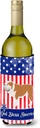 Caroline's Treasures BB3362LITERK USA Patriotic English Bulldog Wine Bottle Hugger Bottle Cooler Sleeve Hugger Machine Washable Collapsible Insulator Beverage Insulated Holder