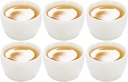 Sizikato 6pcs Pure White Chinese Porcelain Tea Cup, 50ml Exquisite Sake Cup