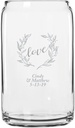 Personalized Color Printed Beer Can Glass - Love Wreath - Silver - 144 pack