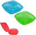 2PC Food Storage Container Meal Prep Takeout Tray Microwavable BPA Free Reusable