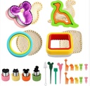 Uncrustable Sandwich Cutter,Cookie Cutters Sandwich Maker Bread Maker Sandwich Cutter and Sealer, Lunchbox and Bento Box for Kids Lunch,22PCS