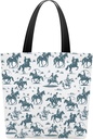 Horse Canvas Tote Bag, Horse Gifts For Women Cowgirl Horse Lover