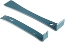 2pc 7-1/4" & 9-1/4 Flat Pry bar, Teardrop Nail Puller,High-Carbon Steel,Gray