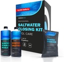 AquaDoc Pool Winterizing Kit for Saltwater Pools - Treats Up to 12,000 Gallons - Pool Closing Kit for Above Ground and Inground Pools - Includes Enzyme, Stain and Scale, Oxidizer for Salt Pools
