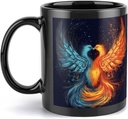 Fire And Water Phoenix Travel Mug Ceramic Large Ceramic Coffee Mugs with Handle, Porcelain Mugs- Perfect for Coffee Tea Espresso Other Beverages