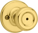 Kwikset Tylo Bed/Bath Knob in Polished Brass