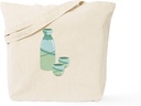 CafePress Sake Drink Set Tote Bag Reusable Natural Beige Canvas Shopping Bag