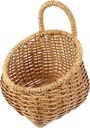 Luxshiny Hand-woven Wall Hanging Storage Basket Large Woven Fruit and Vegetable Organizer for Kitchen Boho Style Decorative Flower Basket for Home and Easy Organization