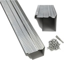 A-M Gutter Guard - Aluminum 5" (200 Feet, Mill Finish) with 200-1/2" #8 Stainless Steel Zip Screws - Includes 1/4" Magnetic Hex Driver