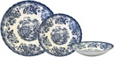Churchill New Royal Wessex Tonquin Blue Chelsea 12 Piece Dinnerware Set, Made in England