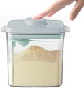 1700ml Airtight Food Storage Container - BPA Free Formula Dispenser with Scoop & Scraper, Leakproof Stackable Kitchen Canister for Flour, Cereal, Snacks (1.85qt)