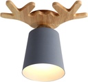 DOITOOL Antler Ceiling Light Modern Gray Indoor Fixture for Hallways and Corridors Elegant Antler Design Creates Warm Atmosphere for Entryways and Living Spaces