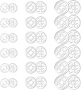 Plastic Snaps for Fabric, 36 Pcs 3 Sizes Round Clear Snaps for Sewing Invisible Sew on Snap Button Fasteners for Sewing DIY Crafts Clothing Shirt Pant (7.5mm, 10mm, 12.5mm)