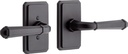Signature Hardware 479151 Matteen Left Handed Solid Brass Privacy Door Lever Set with 2-3/8" Backset