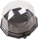 100pcs Plastic Cupcake Carrier Round Cake Boxes Bakery Containers Locking Lid for Mini Cupcakes