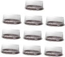 Healifty 10PCS Plastic Cake Boxes with Clear Locking Lid Disposable Transparent Pastry Containers for Puff Moon Cakes Muffins Sushi and Fresh Food Storage