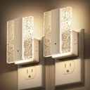 DORESshop LED Night Lights Plug Into Wall, [2 Pack] Mordern Night Light with Dusk-to-Dawn Sensor, Dimmable Nightlights, Adjustable Brightness Night-Lights for Bathroom, Hallway, Bedroom,Stairway