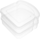 PRETYZOOM Toast Shaped Box Airtight Bread Box for Sandwiches Food Containers for Freshness