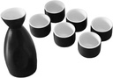 1 Set Ceramic Sake Set Japanese Traditional Sake Kit With 250ml Tokkuri Pot 30ml Saki Cups Japanese Tokkuri Bottle Ochoko Carafe Soju Party Decoration