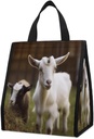Reusable Insulated Lunch Bag Box 9L Leakproof Cute Goat Cooler Bag with Interior Pockets for Women Men Portable Snack Bags Insulated Lunch Tote Bags for Work Picnic Camping