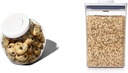 OXO Good Grips 3.0 Qt POP Medium Cookie Jar - Airtight Food Storage - for Snacks and More & Good Grips POP Container – Airtight 4.4 Qt for Flour and More Food Storage, Square, Clear