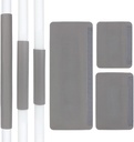 MAYJOYDIY 3 Pairs Gray Refrigerator Door Handle Covers, 3 Sizes PU Leather Appliance Door Handle Protector, Door Knob Cover for Fridge Microwave Oven Stove or Dishwasher Clean Kitchen Decor