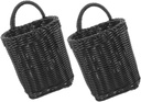 VALICLUD 2Pcs Woven Hanging Basket for Storage Bathroom Organizer Wall Basket Retro Rattan Design Suitable for Kitchen and Bathroom Sturdy Storage Solution
