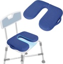 Shower Seat Cushion for Shower Bench, U Shape Shower Chair Cushion Pillow for Inside Shower, Shower Chair with Cutout Seat Pad, Quick Drying Transfer Bench Bathtub Seat Cushion for Elderly, Handicap