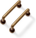 Set of 12, 3 Inches Center to Center SleekTouch Antique Brass Cabinet Pulls - Contemporary Handles for Kitchen and Bathroom Cabinets Zinc Alloy Made Hardware