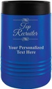 Custom Beverage Holder, 12 oz Blue Personalized Recruiter Insulated Can Cooler Prime