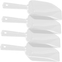 PRETYZOOM 4pcs Mini Plastic Ice Scoops for Ice Cream Candy Protein Powder and Desserts Versatile Measuring Cup Scoopers for Weddings and Buffets White Random Style