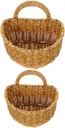 Elegant Storage Cubes Hanging Kitchen Baskets Handwoven Wall Hanging Basket for Flowers Fruits Home Decor