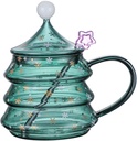 400/500ml for Creative Christmas Tree Cup Tea Coffee Mug with Lid Star Spoon