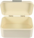 Mikinona Vintage Iron Bread Storage Bin Multi-function Household Food Box for Kitchen Countertop Retro Milk White Bread Box Organizer for Home and Bakery Use