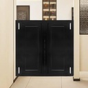Swinging Doors, Wood Saloon Cafe Doors, Swinging Barn Door, Black 35.4"x35.4"