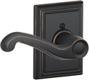 Flair Left Handed Lever with Addison Trim Non-Turning Lock, Aged Bronze (F170 FLA 716 ADD LH)