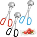 KICHOUSE 3pcs Stainless Steel Meatball Maker Meatball Scoop Kitchen Tool for and Biscuit Making and Multi-purpose Kitchen Essential