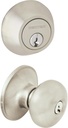 Dexter By Schlage JC60 V STR 619 Single Cylinder Keyed Entry Lock Deadbolt, Satin Nickel