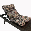 Srutirbo Outdoor High Back Chair Cushion, Water Resistant Rocking Chair Cushion with Ties, Replacement Lounger Chair Seat Cushion for Patio Furniture (Vintage, 49 in)