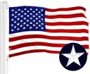 G128 American USA Flag | 3x5 Ft | ToughWeave Series Embroidered 210D Polyester | Country Flag, Embroidered Stars, Sewn Stripes, Indoor/Outdoor, Vibrant Colors, Brass Grommets