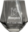 R and R Imports Memphis Tigers Customizable Stemless Diamond Wine Glass Engraved 10 oz Gray Officially Licensed Collegiate Product Single Unit