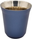 Stainless Steel Espresso Cup Double Wall Demitasse Cups 5.41oz/160ml (Dark Blue)