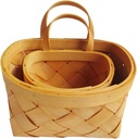 2pcs Boho Home Decor Wall Hanging Basket Kitchen Organizer Woven Storage Baskets for Flowers Fruit Garlic Onions