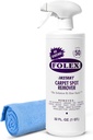 FOLEX Instant Carpet Spot Remover 32 oz – Powerful Stain Remover for Carpets, Upholstery & Rugs – Eliminates Pet Stains, Grease, Red Wine, Food, Makeup & More – With Reusable Cleaning Cloth – 1 Pack
